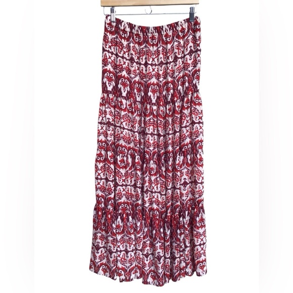 Planet Blue Blu Moon Almost Famous Boho Tiered Maxi Skirt Size Medium New - Picture 4 of 5